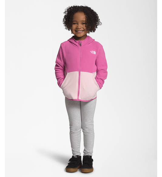 Jaqueta Infantil Glacier Full Zip com Capuz Rosa The North Face