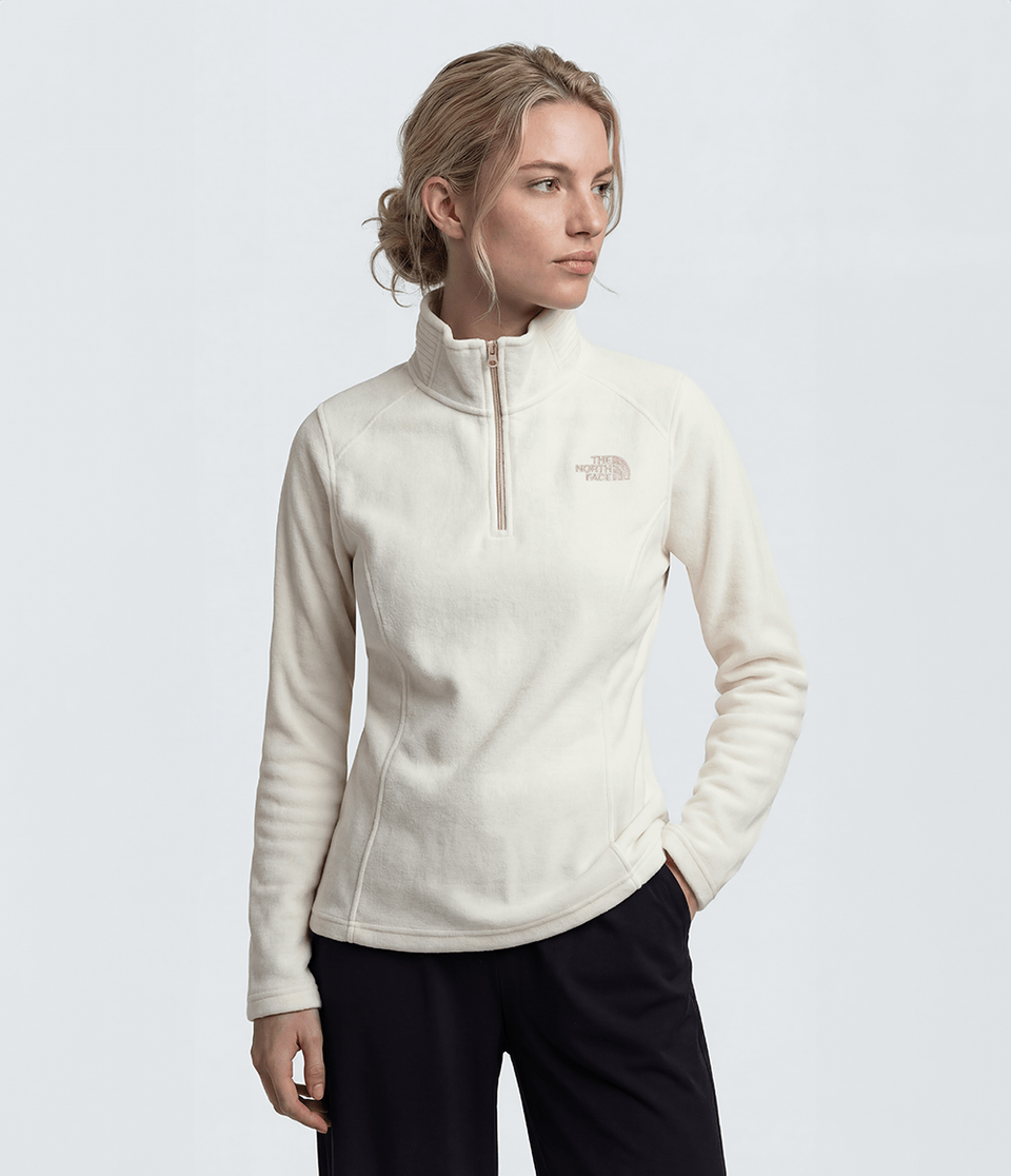 Fleece Feminino Glacier 1/4 Zip White Dune