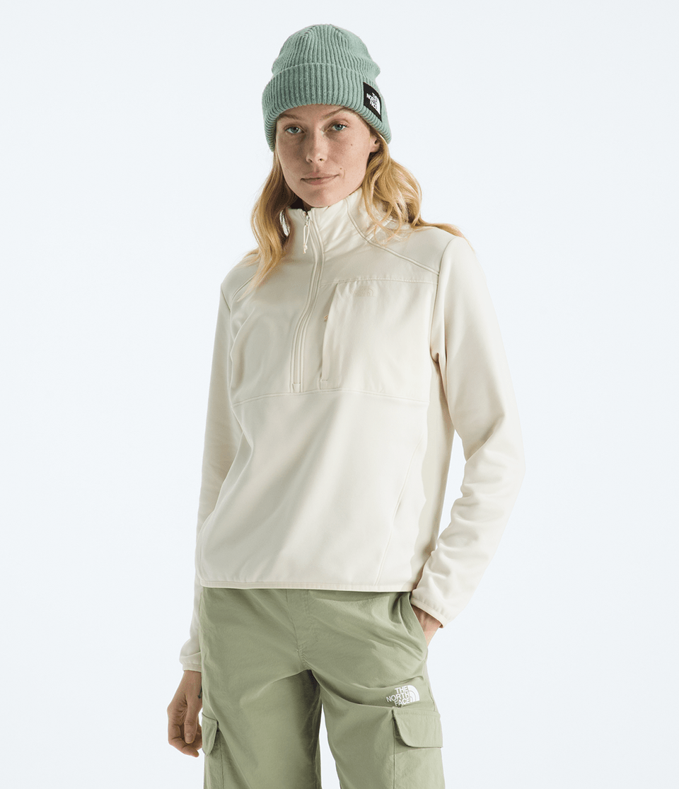 Fleece Feminino Tnf Performance Fleece 1/4 Zip White Dune